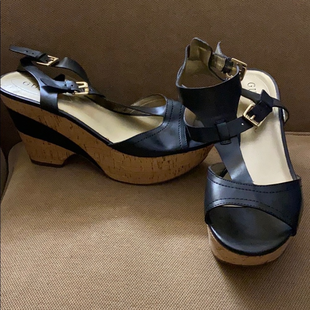 Guess Platform black heels